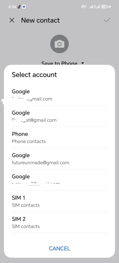 تطبيق جهات الاتصال